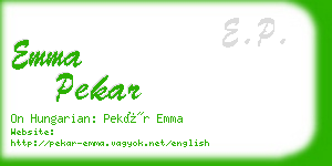 emma pekar business card